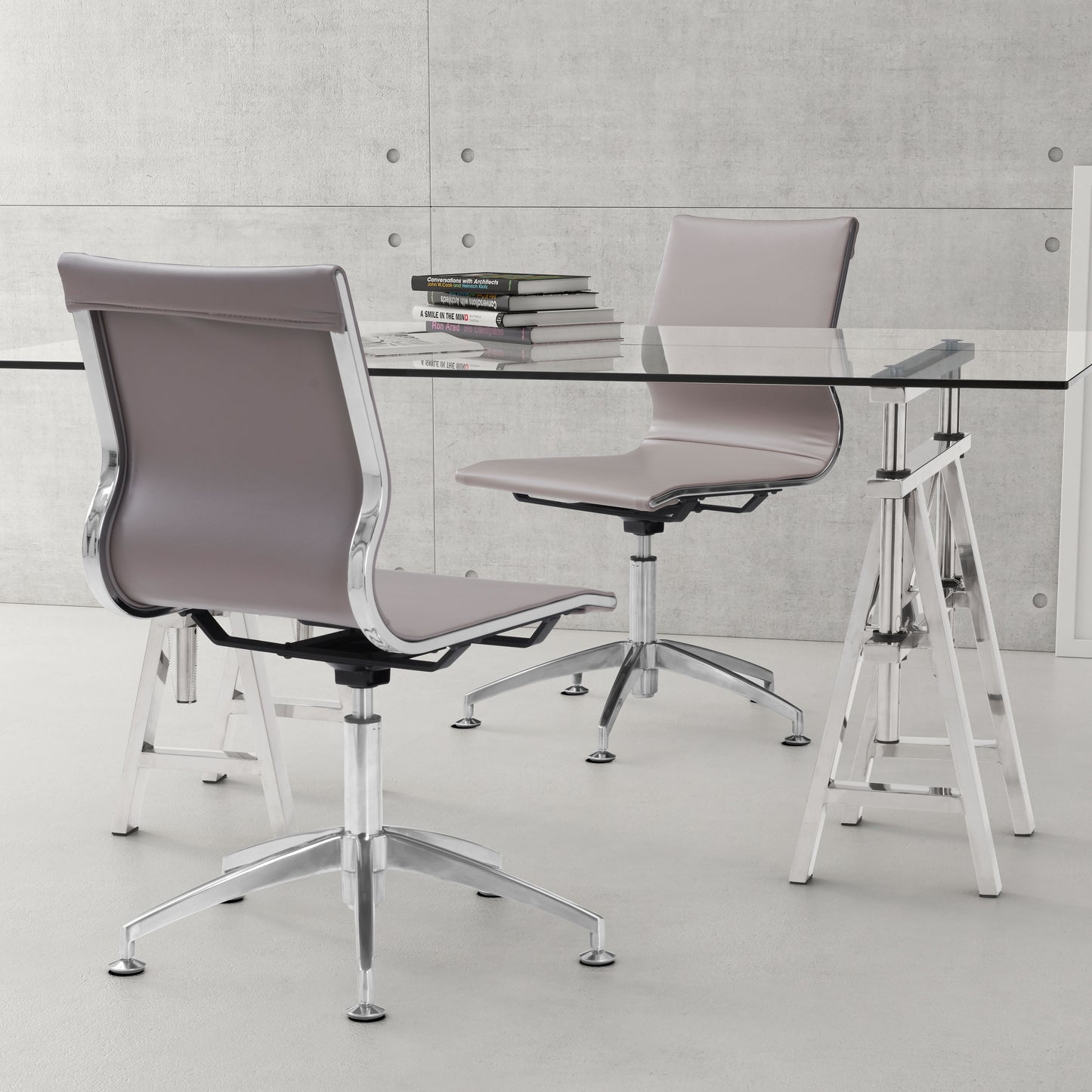 Zuo Modern Glider Conference Chair Taupe