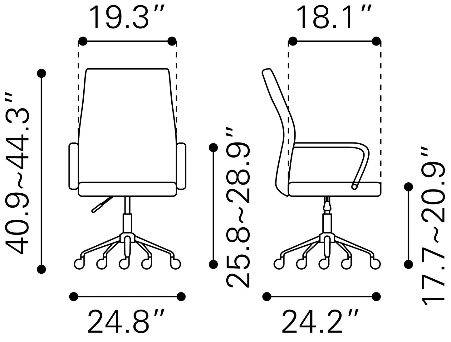 Zuo Modern Primero Office Chair White