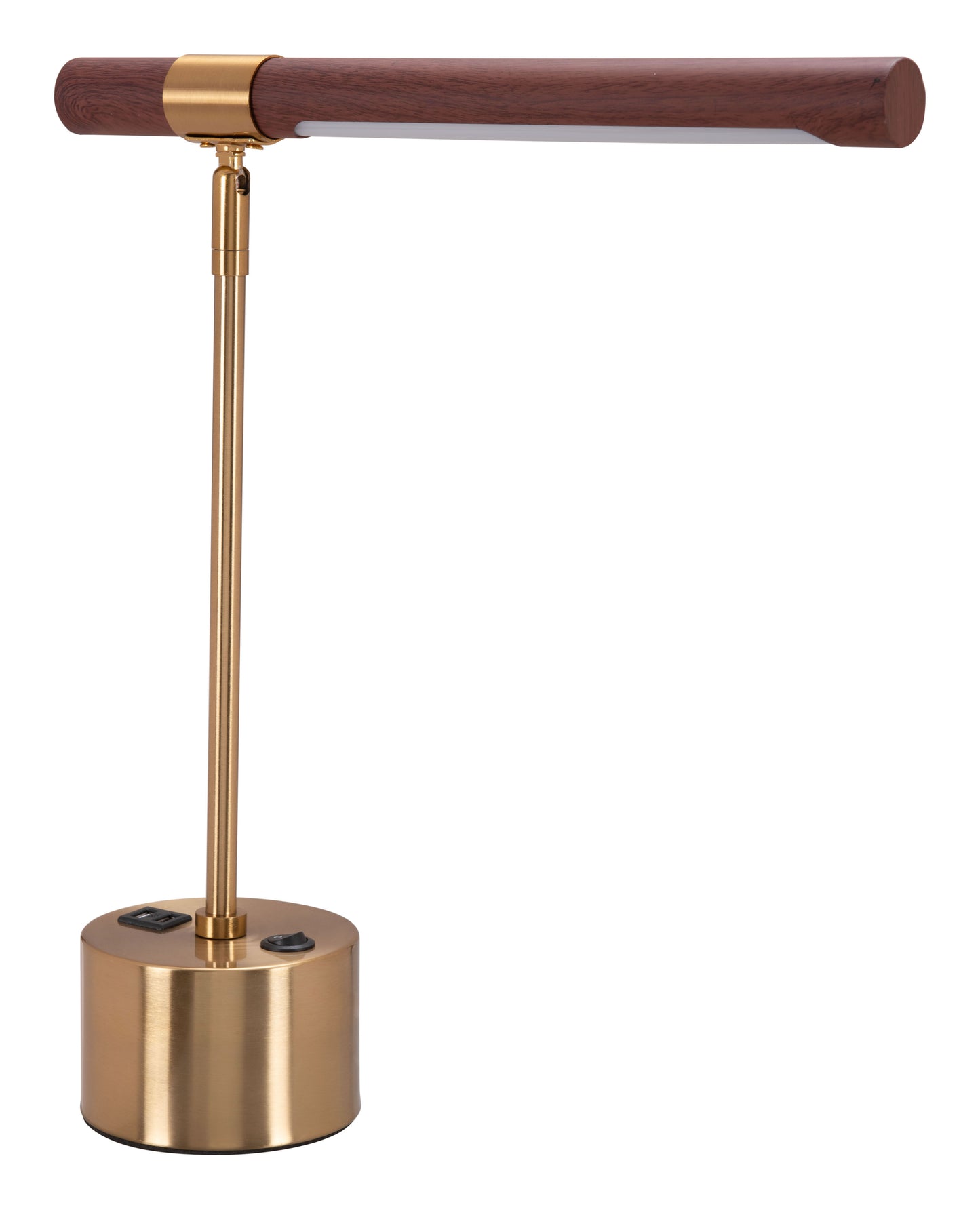 Zuo Modern Kippy Table Lamp Brown & Brass