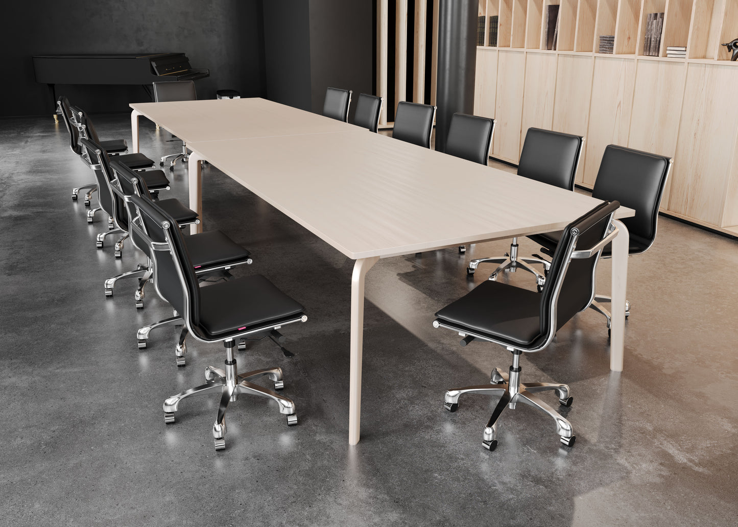 Zuo Modern Lider Plus Armless Office Chair Black