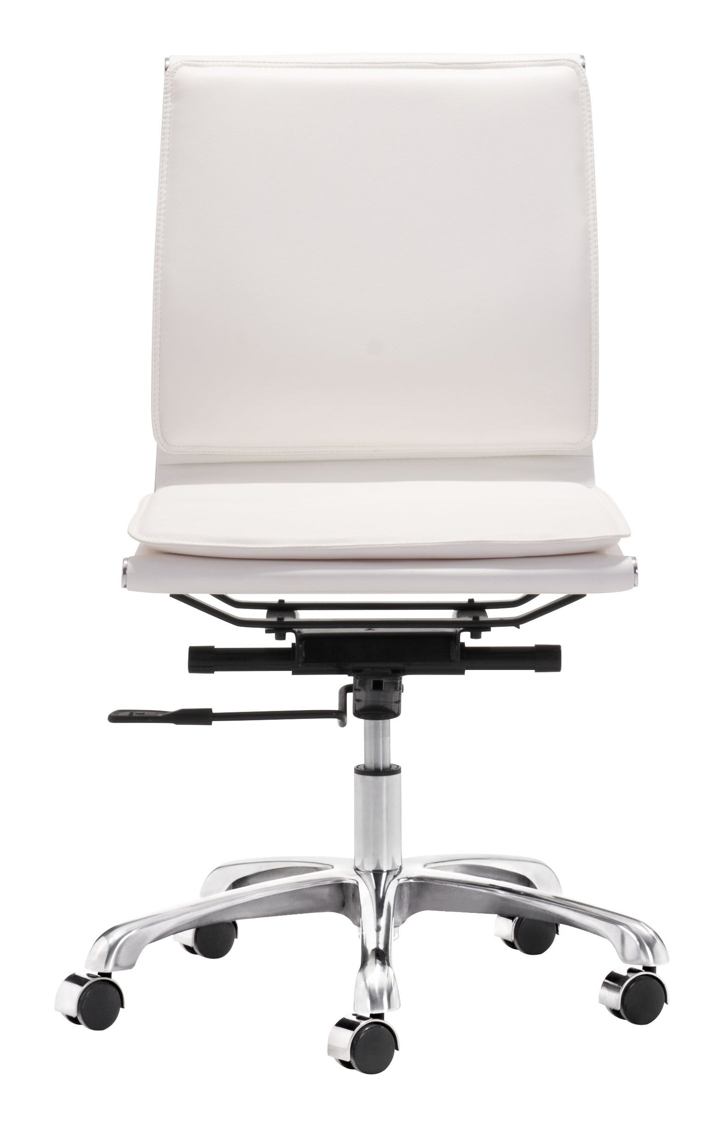 Zuo Modern Lider Plus Armless Office Chair White