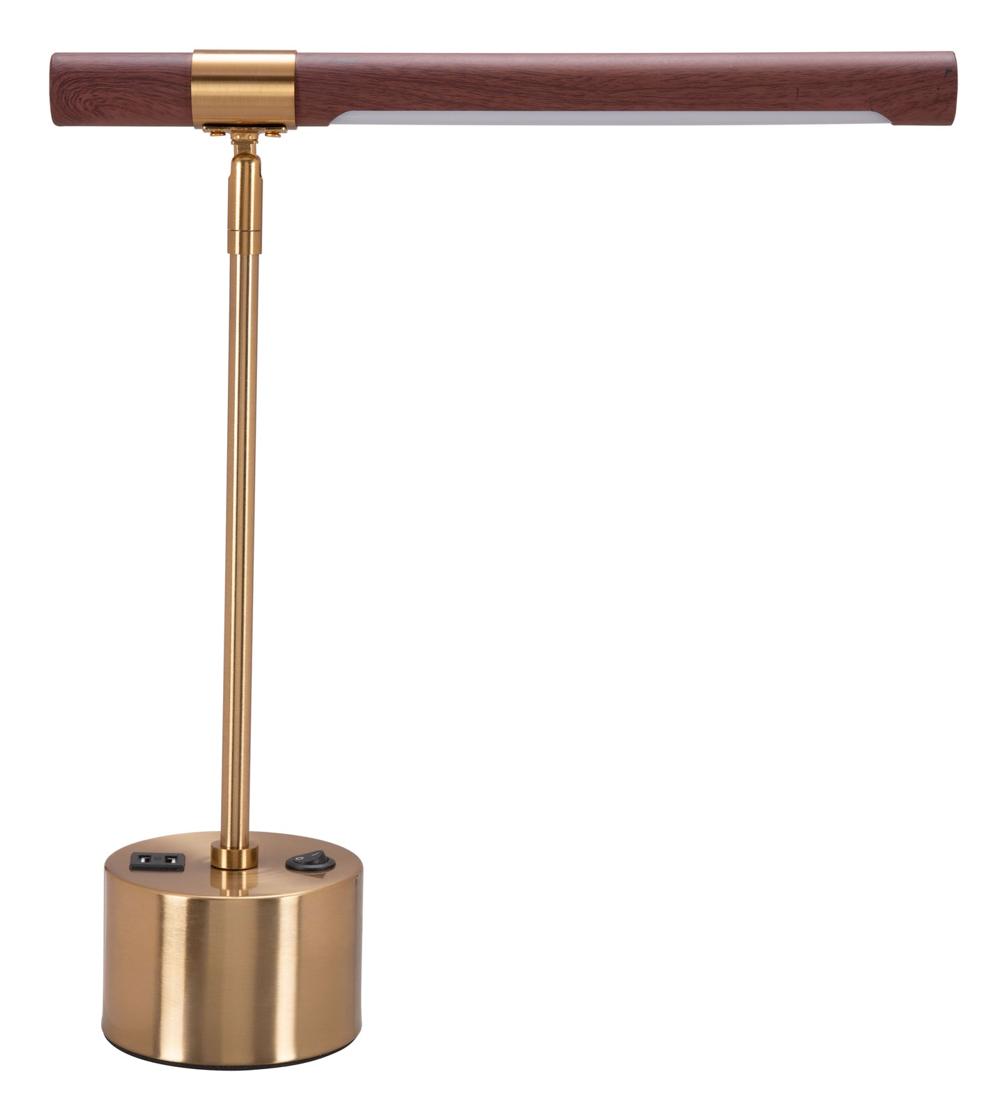 Zuo Modern Kippy Table Lamp Brown & Brass