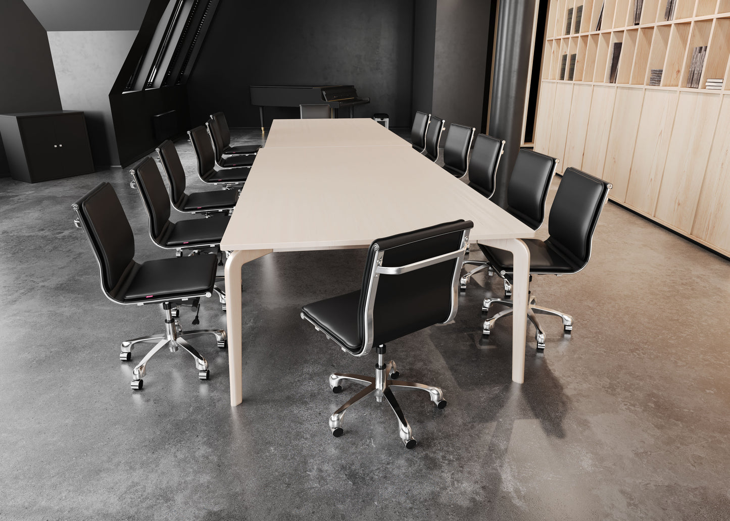 Zuo Modern Lider Plus Armless Office Chair Black