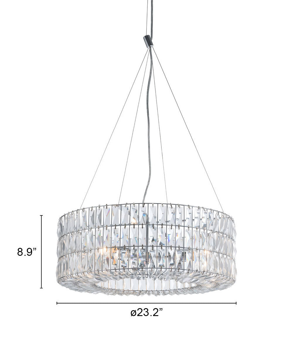 Zuo Modern Jena Ceiling Lamp Chrome