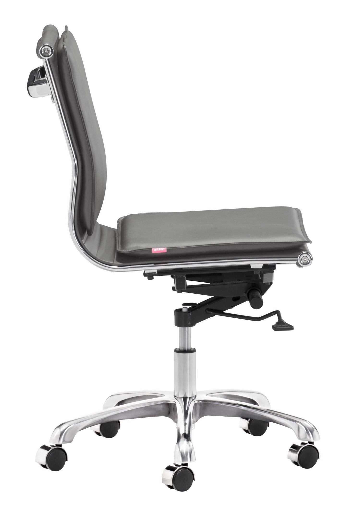 Zuo Modern Lider Plus Armless Office Chair Gray