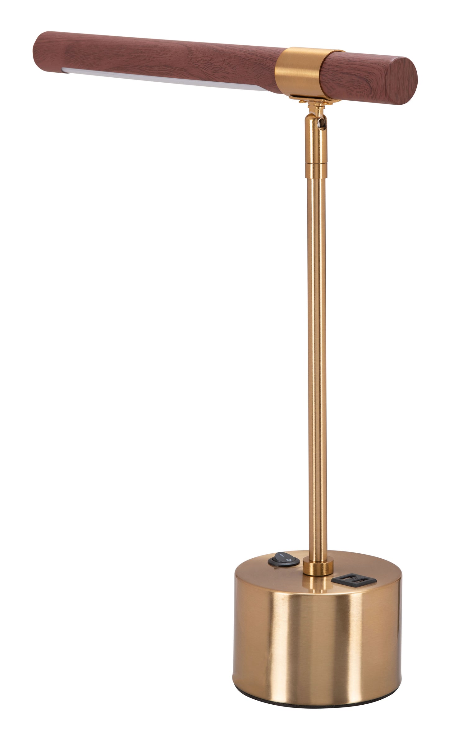 Zuo Modern Kippy Table Lamp Brown & Brass