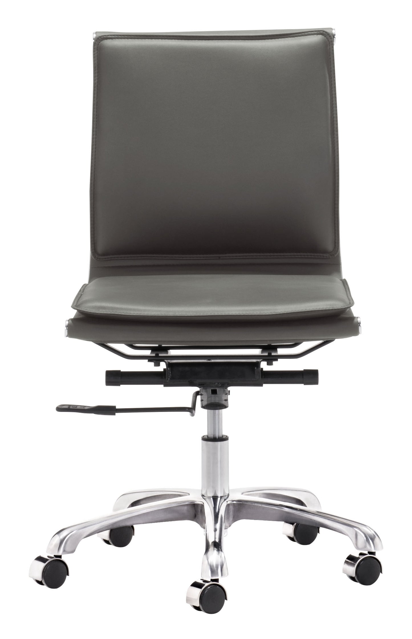 Zuo Modern Lider Plus Armless Office Chair Gray