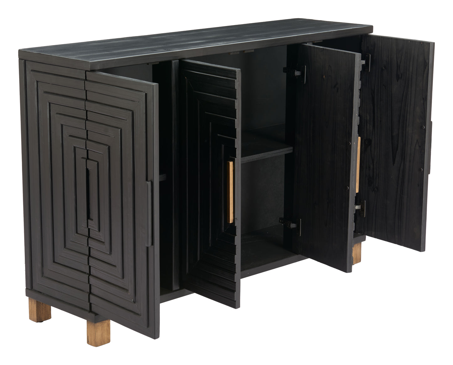 Zuo Modern Trazo Cabinet Black