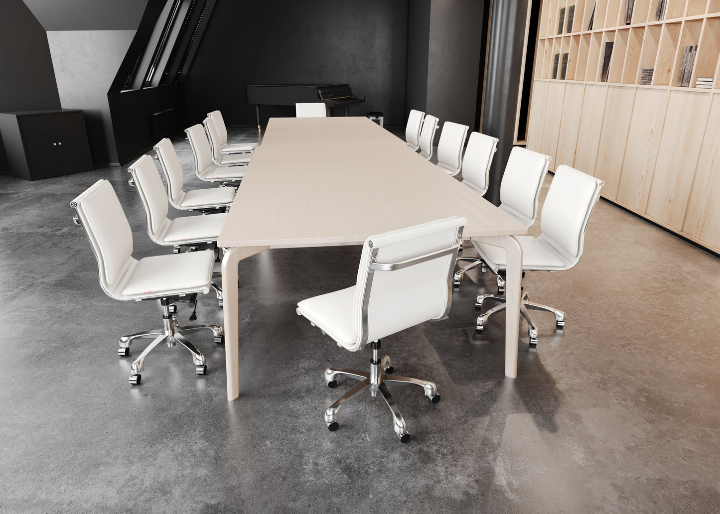 Zuo Modern Lider Plus Armless Office Chair White