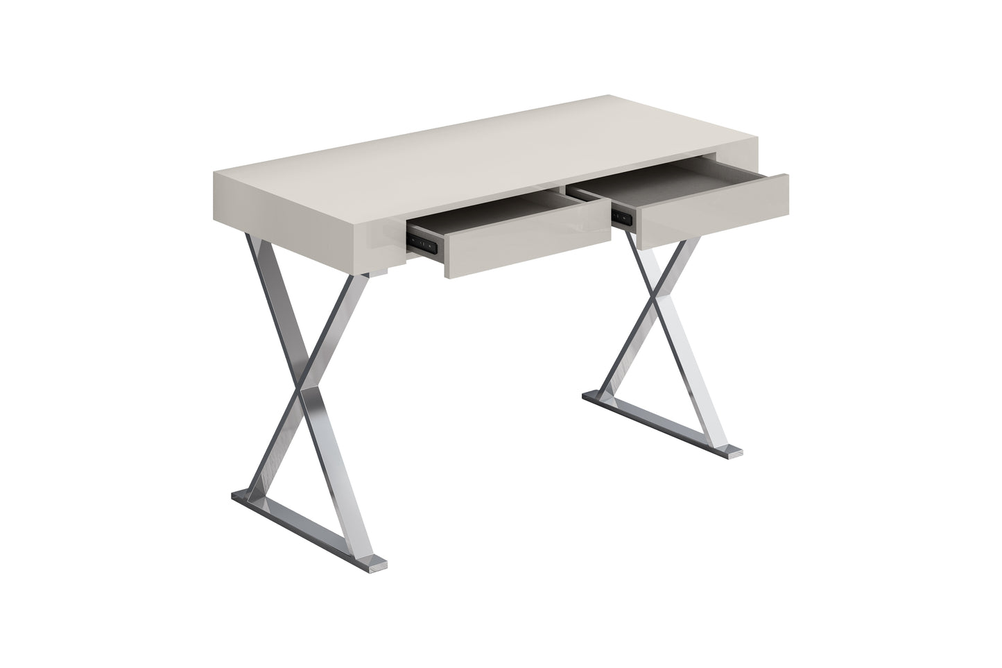 Whiteline Modern Light Grey Elm Writing Desk Large