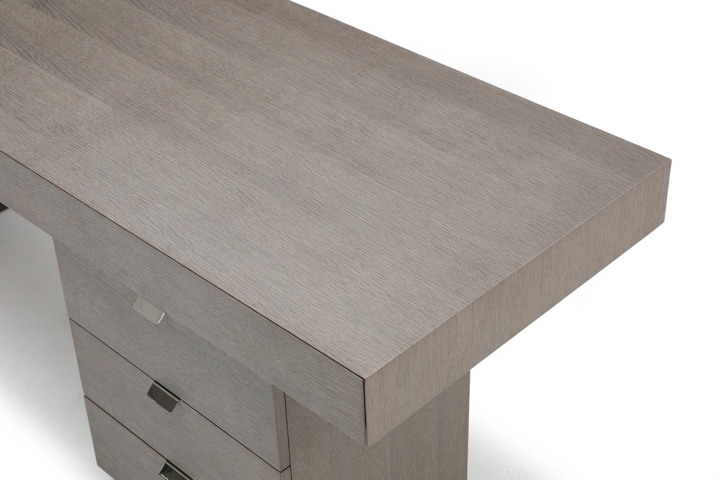 Whiteline Modern Grey Oak Veneer Alma Desk