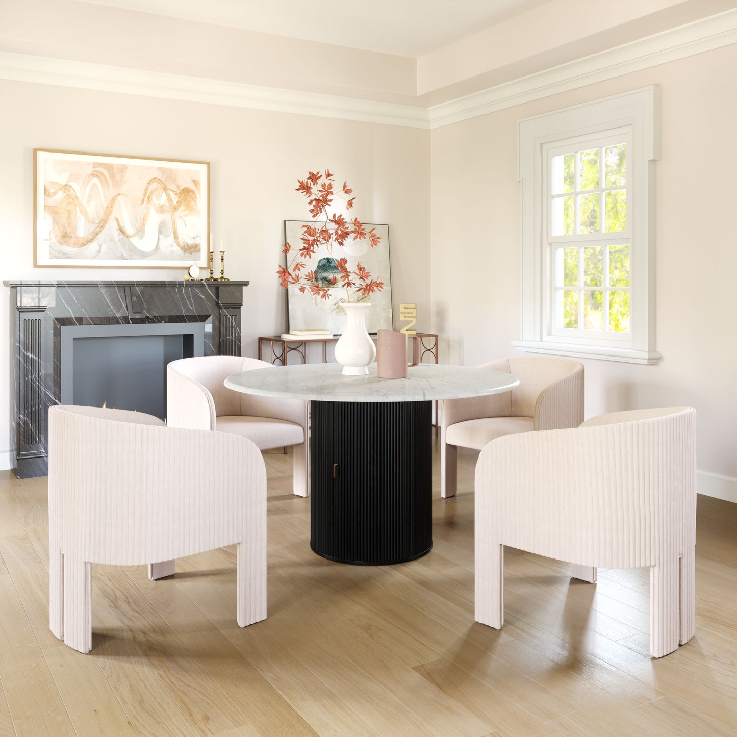 Zuo Modern Izola Conference/Meeting Table White & Black