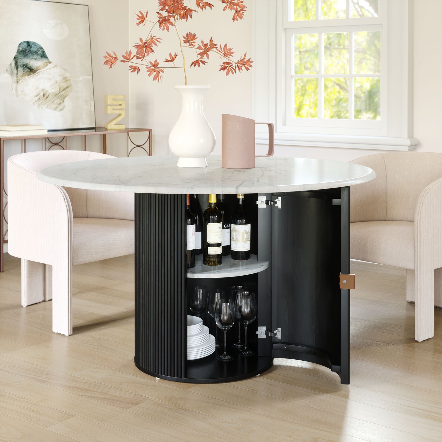 Zuo Modern Izola Conference/Meeting Table White & Black