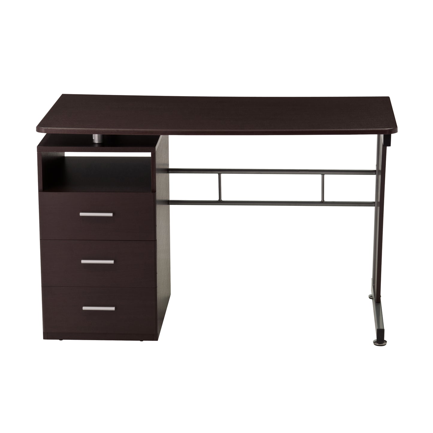 Techni Mobili Computer Desk with Ample Storage, Chocolate