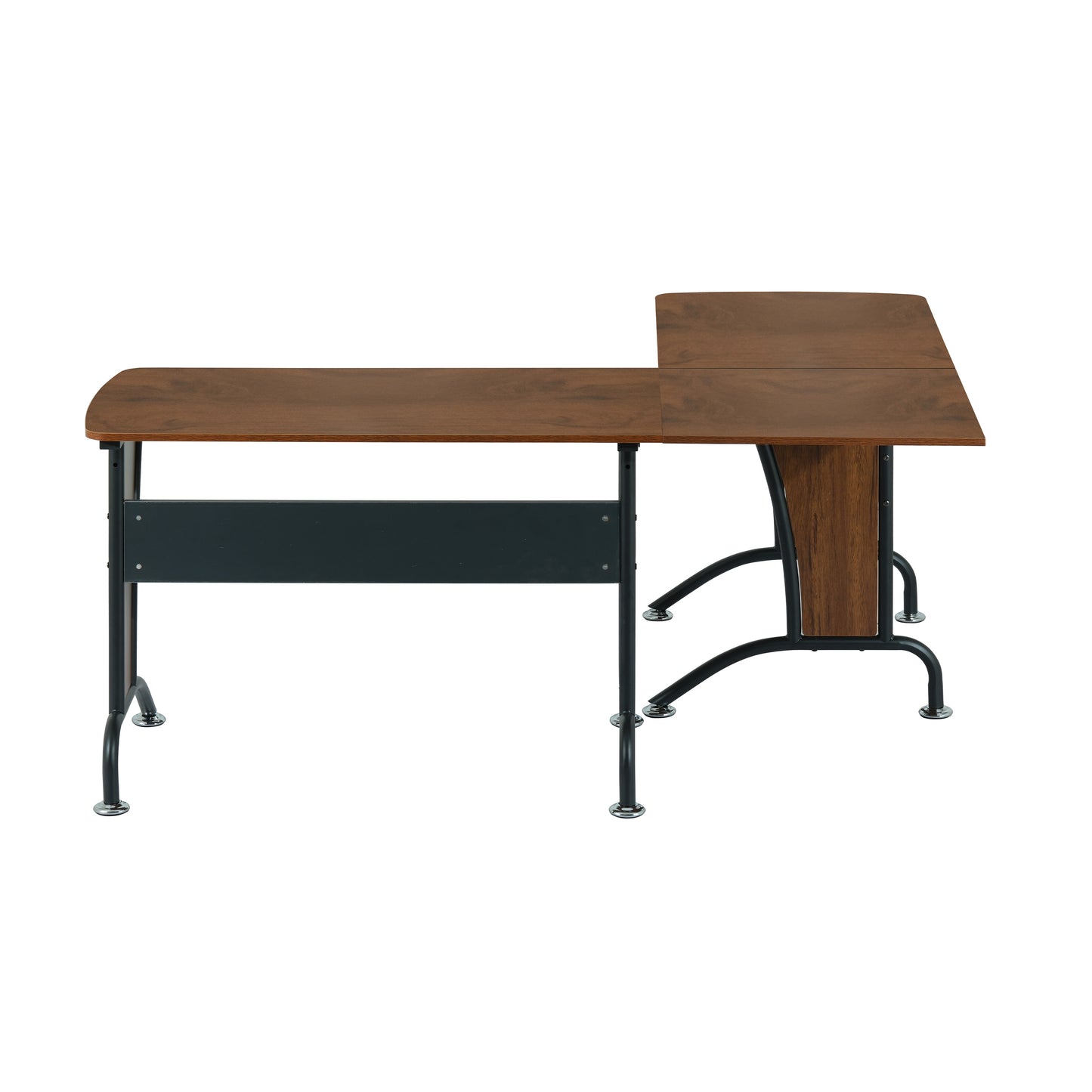 Techni Mobili Deluxe L-Shaped Desk with Inline Team Desk Option