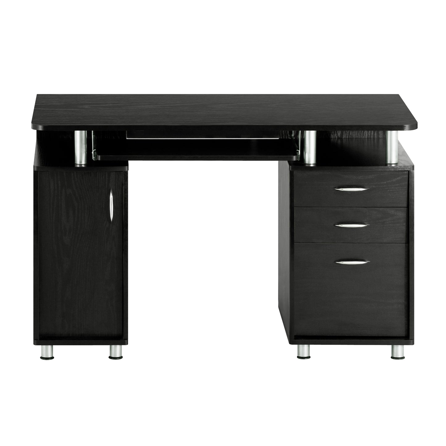 Techni Mobili Complete Workstation Computer Desk with Storage, Espresso