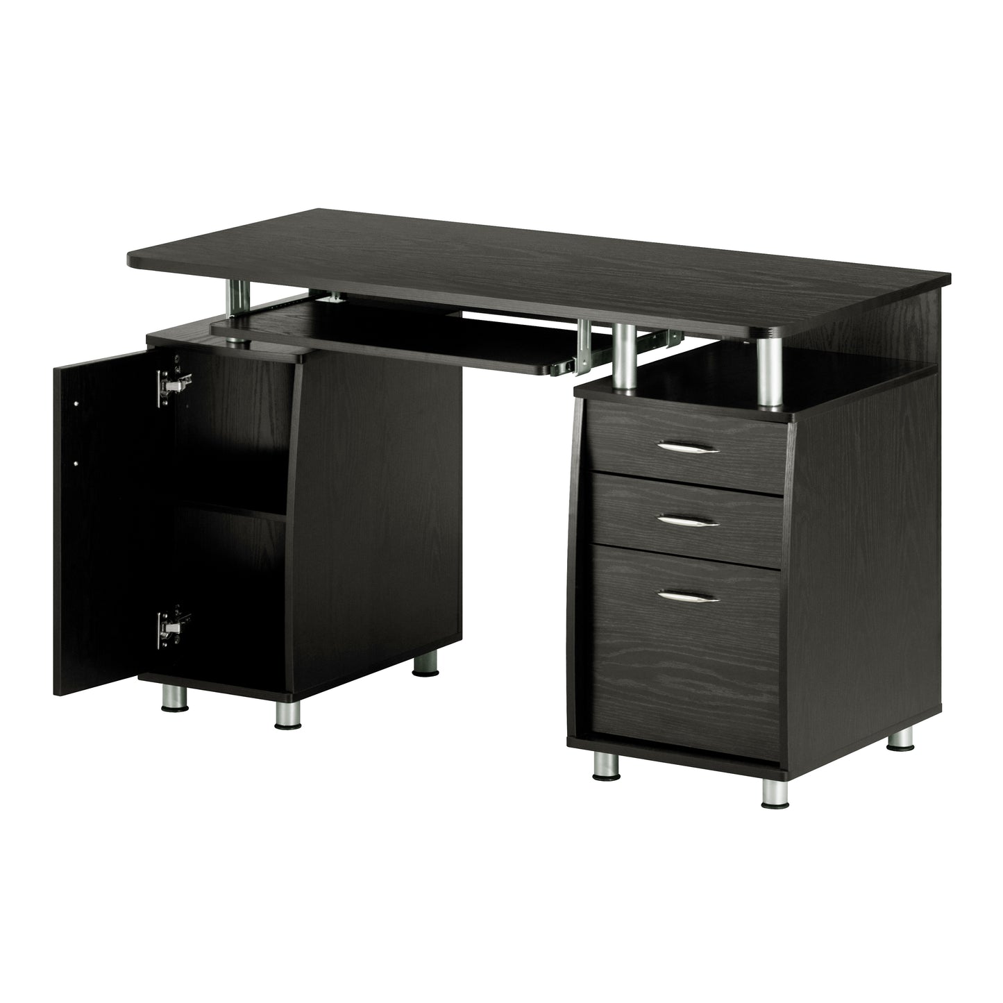Techni Mobili Complete Workstation Computer Desk with Storage, Espresso