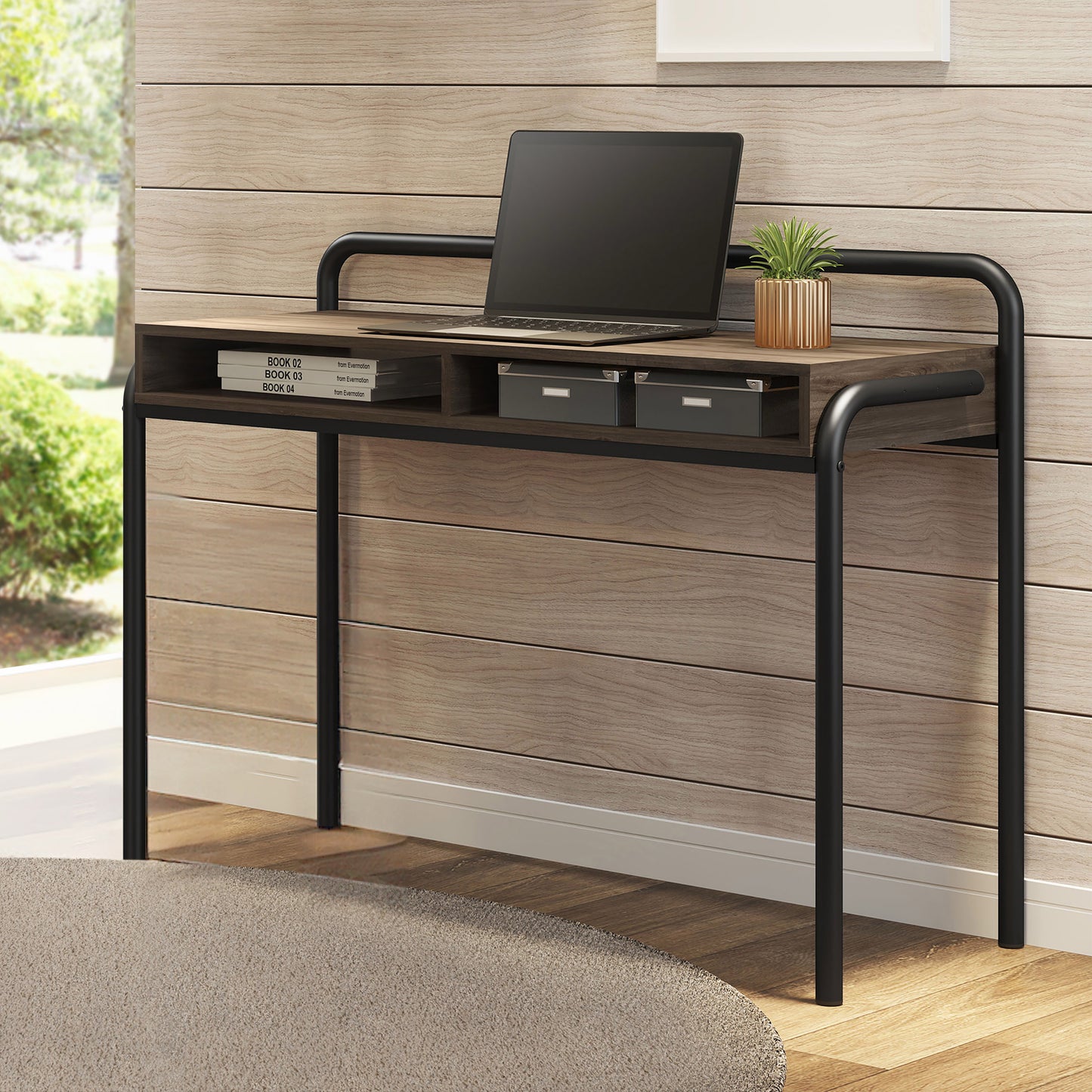 Techni Mobili Modern Classic Writing Desk, Walnut