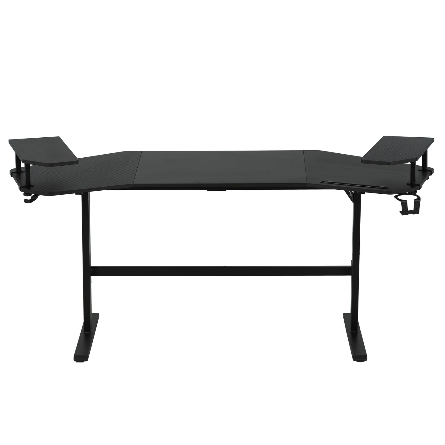 Techni Sport TS91D Gaming Desk with Shelves & Accessory Holder, Black