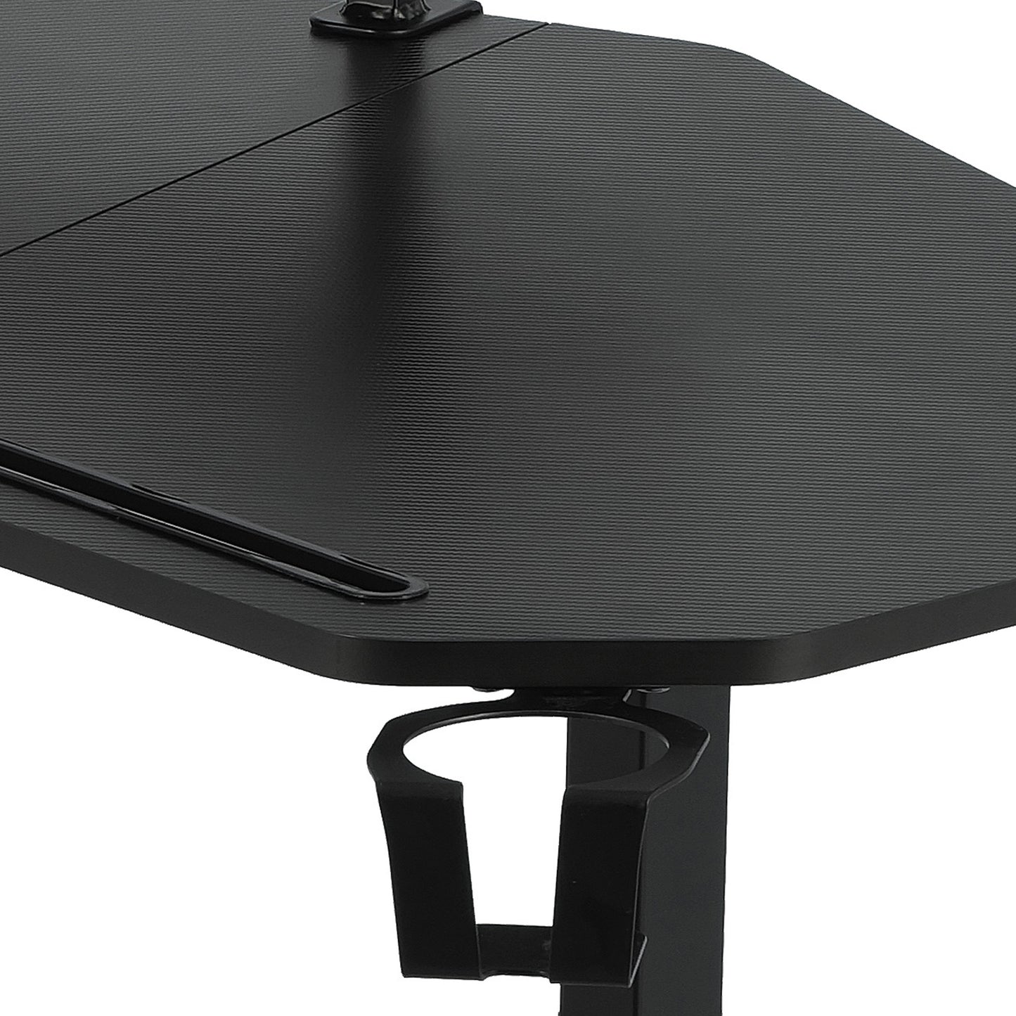 Techni Sport TS91D Gaming Desk with Shelves & Accessory Holder, Black