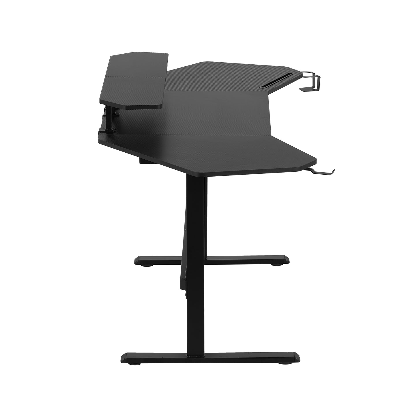Techni Sport TS91D Gaming Desk with Shelves & Accessory Holder, Black