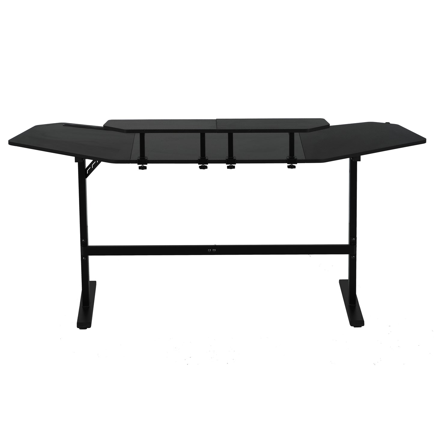 Techni Sport TS91D Gaming Desk with Shelves & Accessory Holder, Black