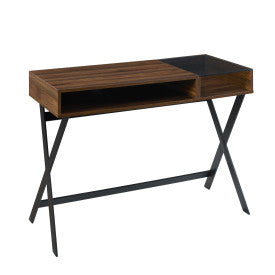 42" X Leg Writing Desk - Dark Walnut