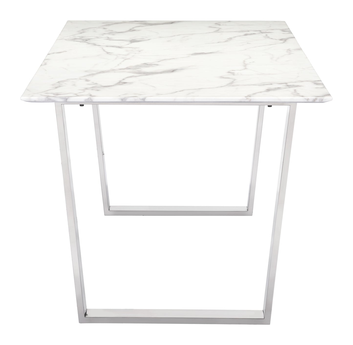 Zuo Modern Atlas Conference Table White & Silver