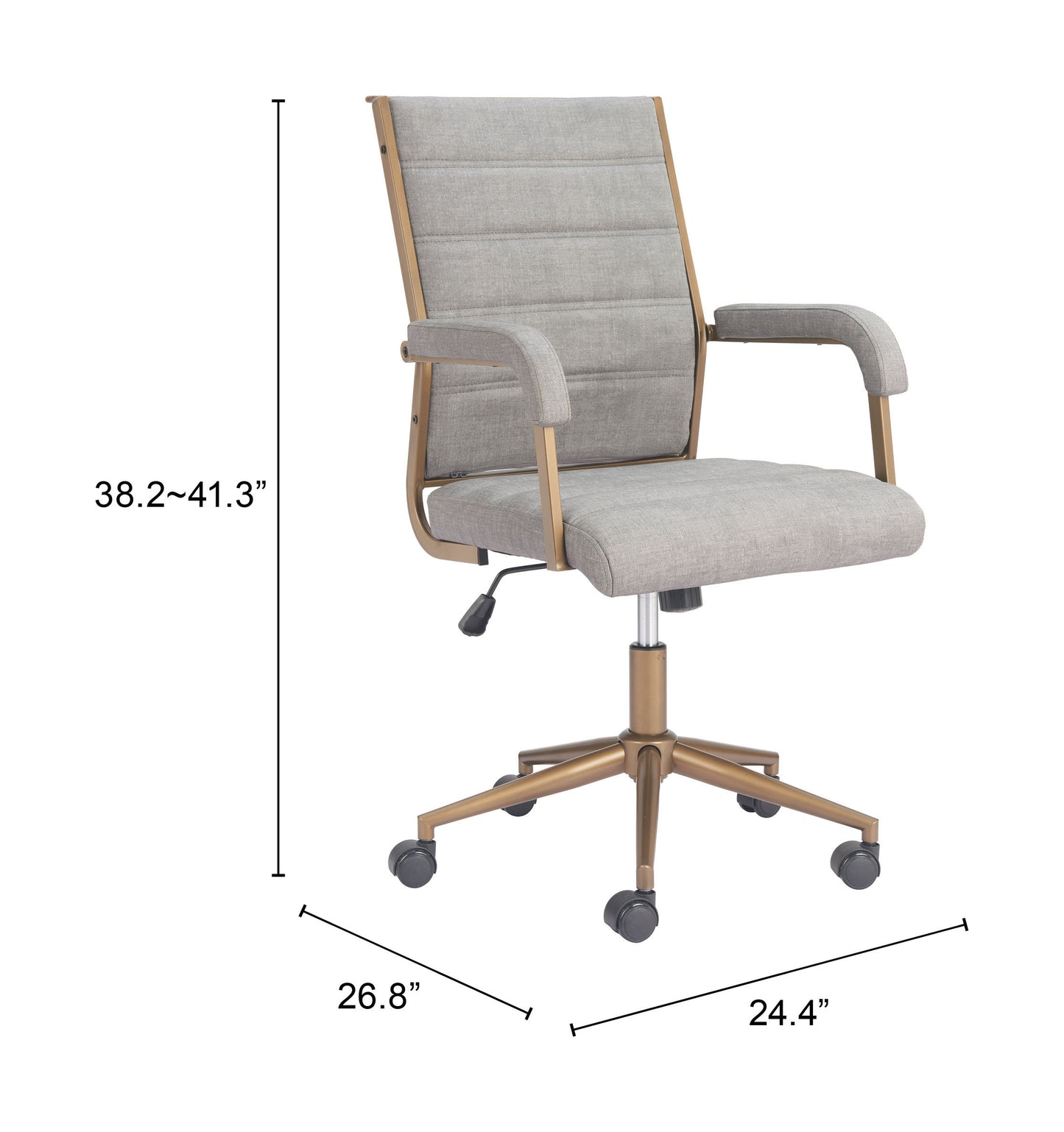 Zuo Modern Auction Office Chair Gray