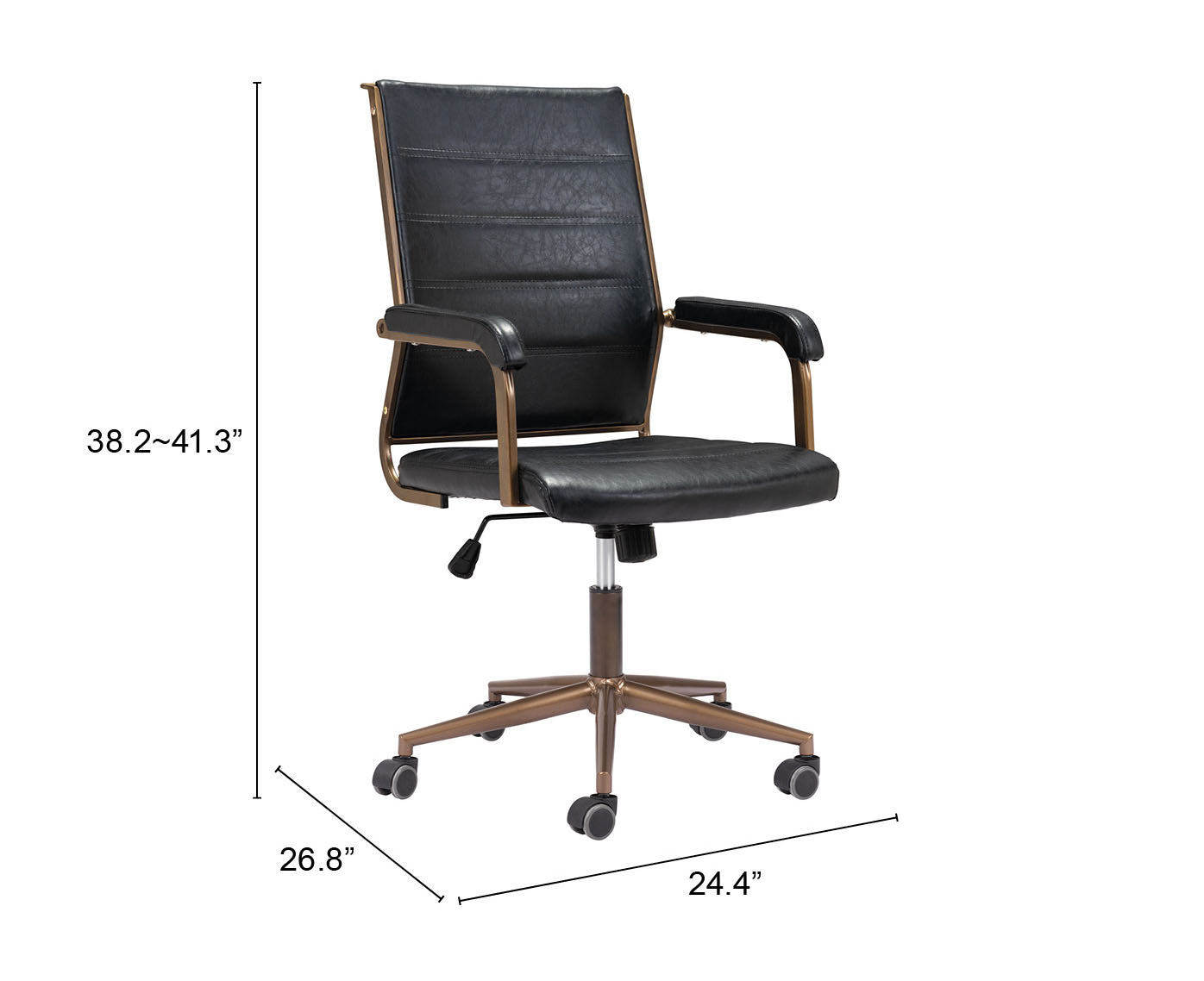 Zuo Modern Auction Office Chair Vintage Black