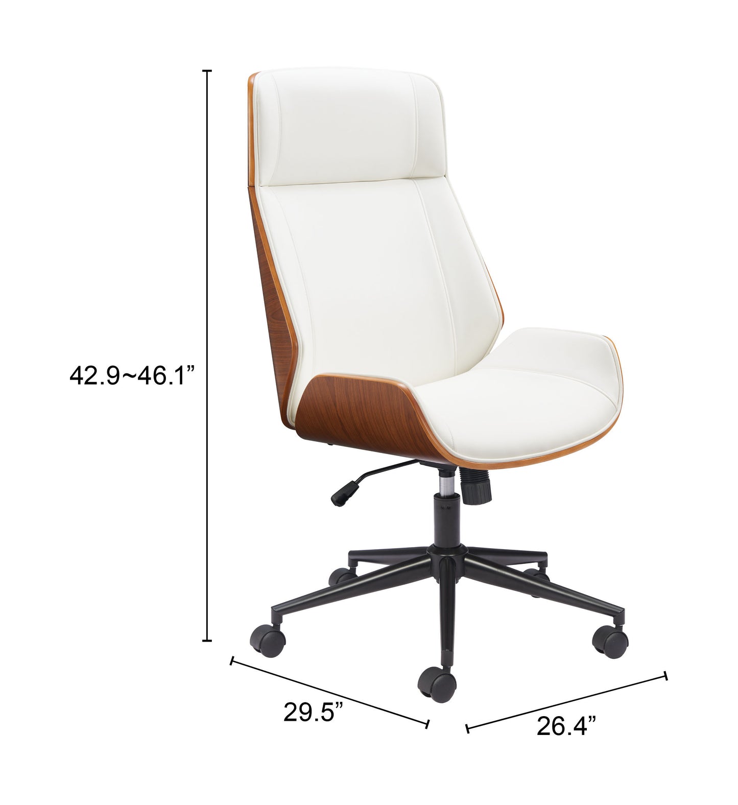 Zuo Modern High Back Office Chair White