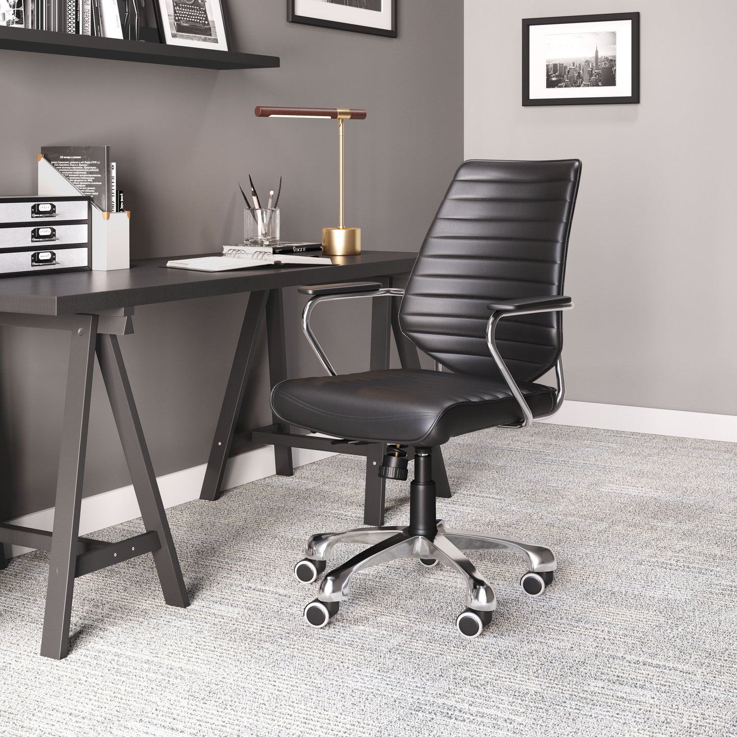 Zuo Modern Enterprise Low Back Office Chair Black
