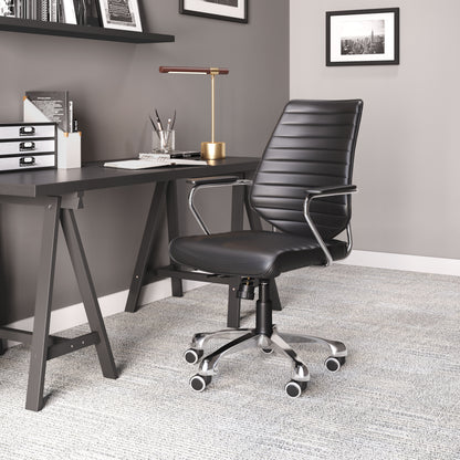 Zuo Modern Enterprise Low Back Office Chair Black