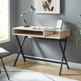 42" X Leg Writing Desk - Birch