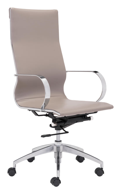 Zuo Modern Glider High Back Office Chair Taupe