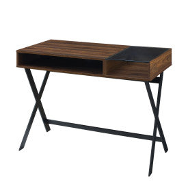 42" X Leg Writing Desk - Dark Walnut