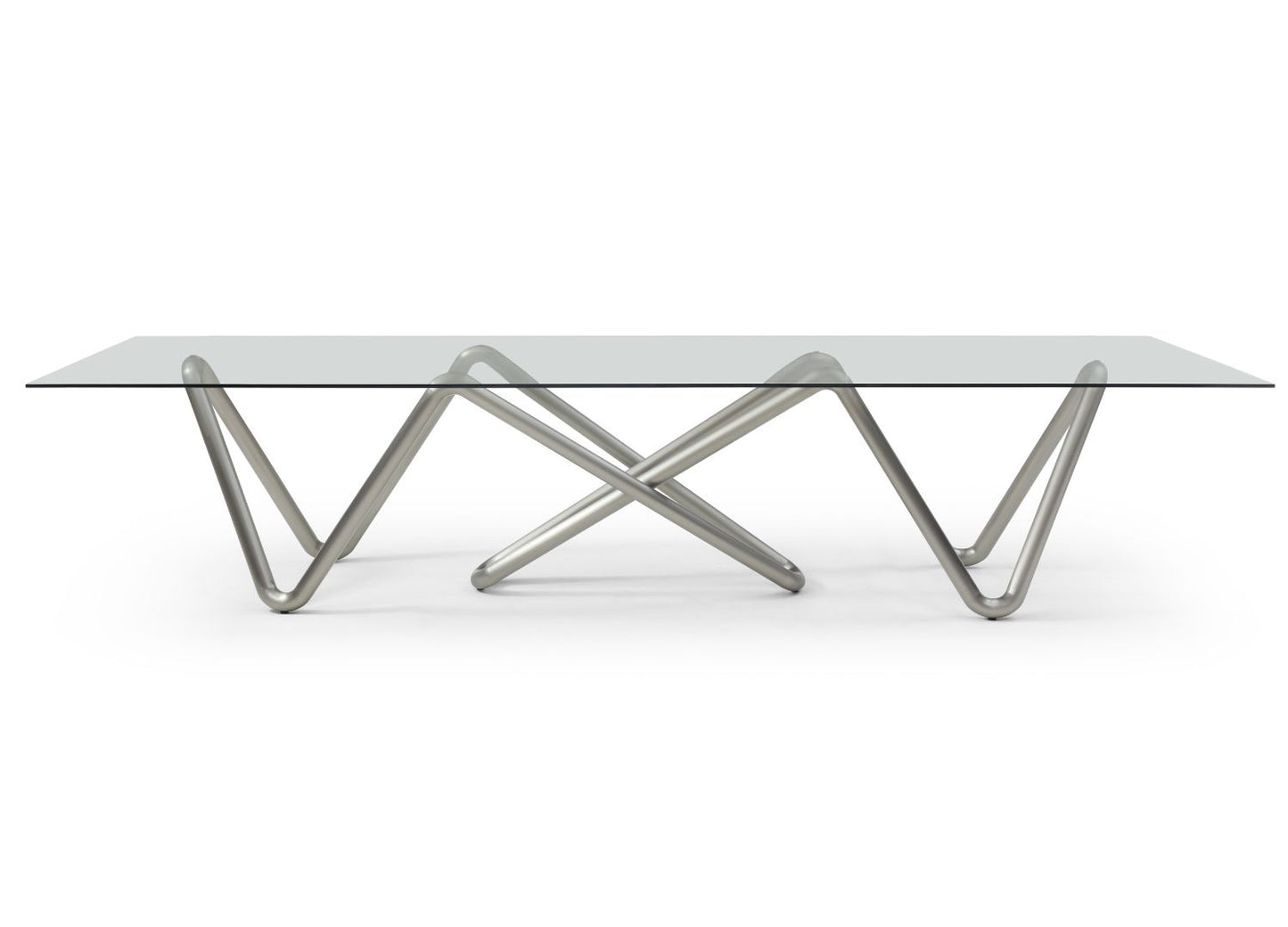 Anaconda Rectangular Glass Top Conference Table