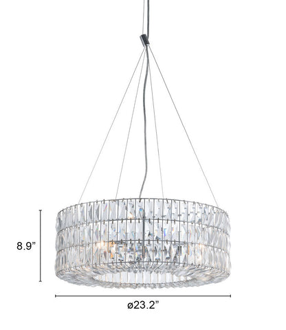 Zuo Modern Jena Ceiling Lamp Chrome