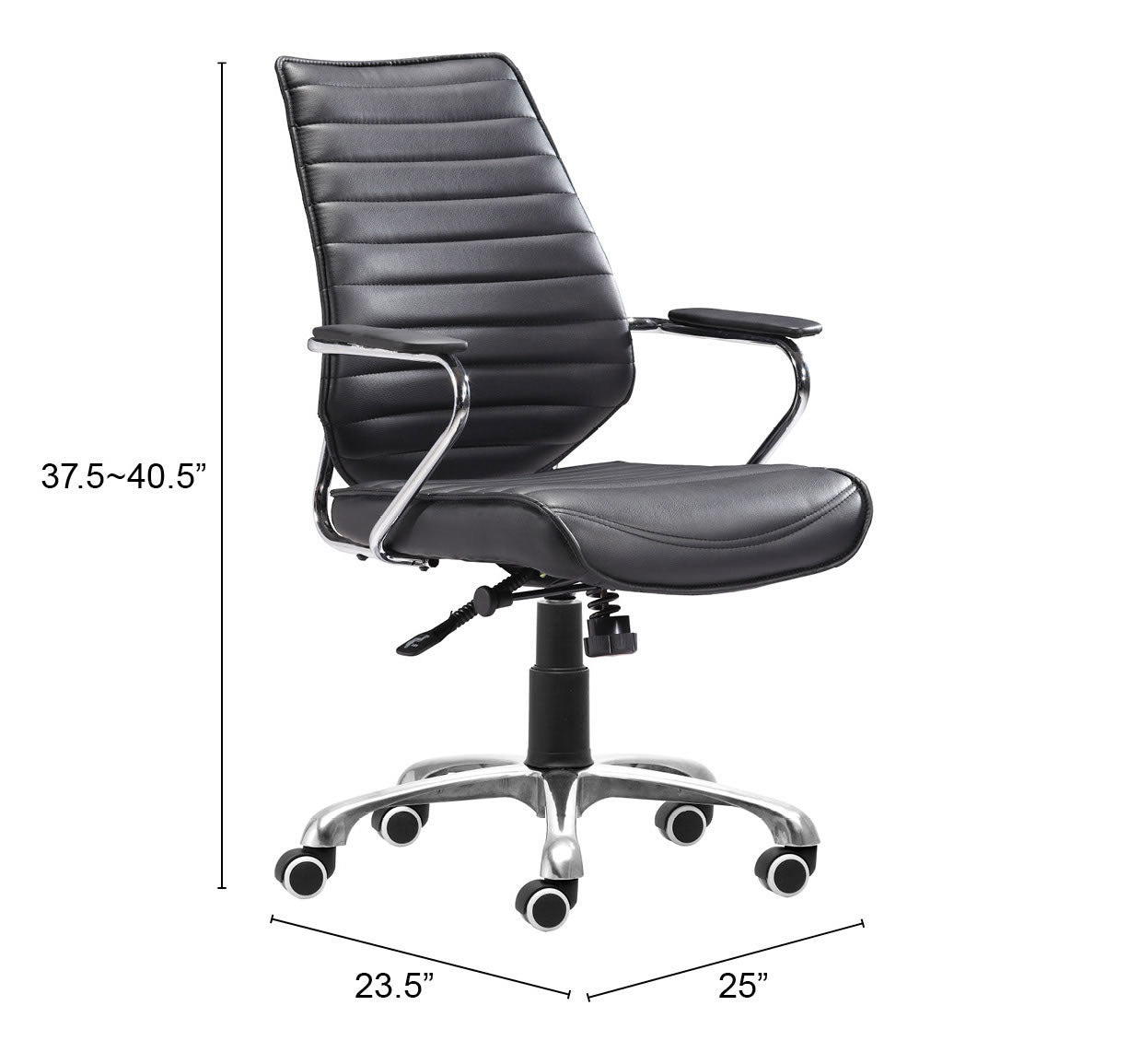 Zuo Modern Enterprise Low Back Office Chair Black