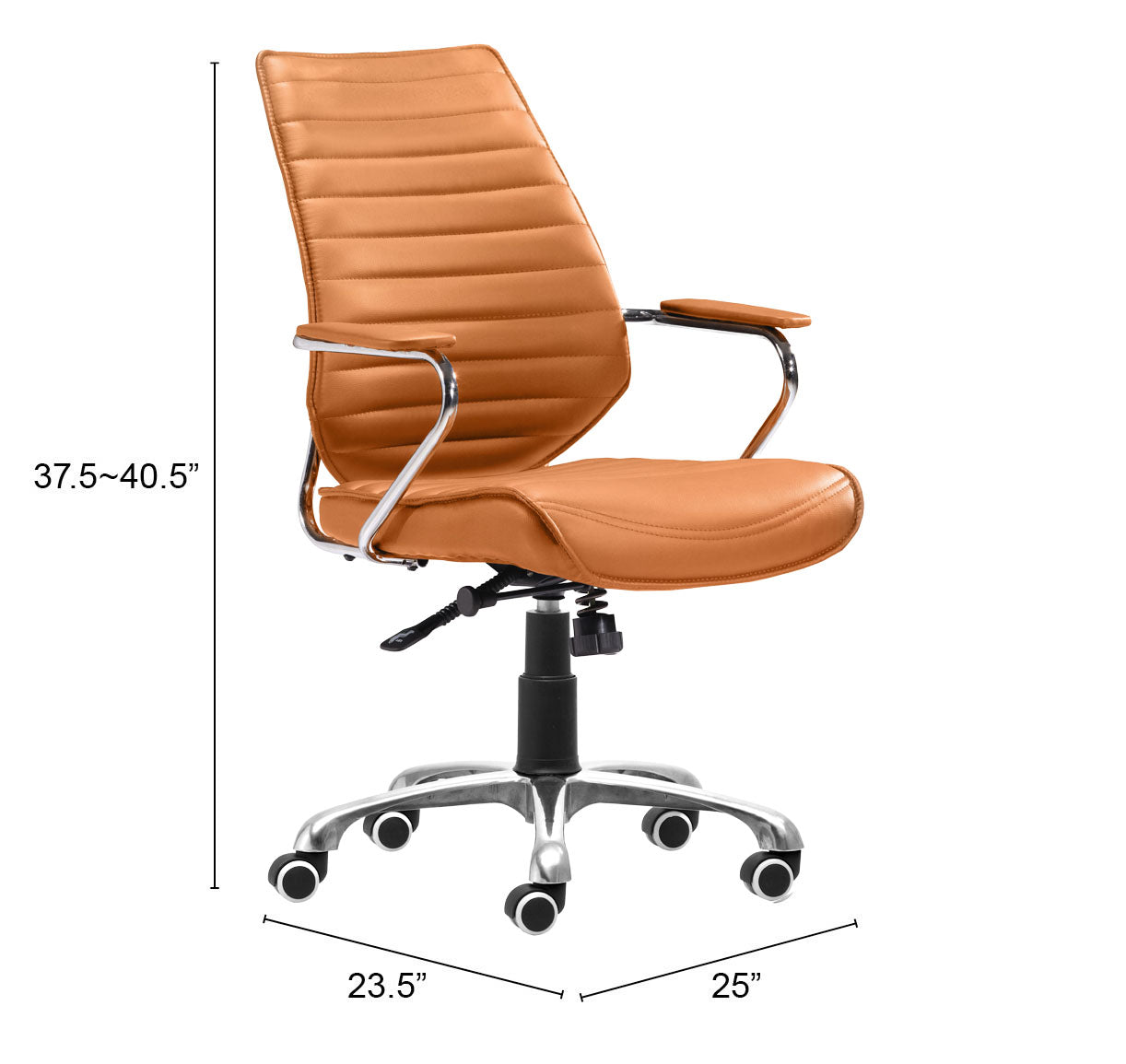 Zuo Modern Enterprise Low Back Office Chair Terracota