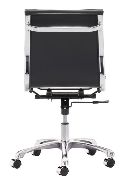Zuo Modern Lider Plus Armless Office Chair Black