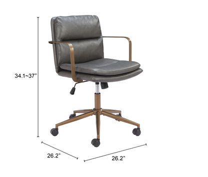 Zuo Modern Birao Office Chair Gray