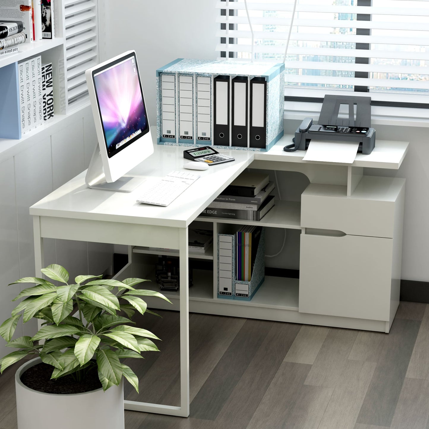 Anderson Teak LEXI 55" L-SHAPED CORNER DESK
