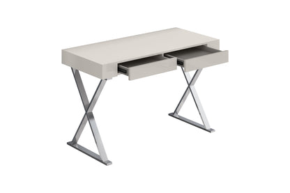 Whiteline Modern Light Grey Elm Desk Large