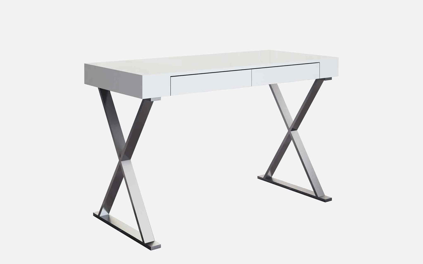 Whiteline Modern White Elm Desk Large