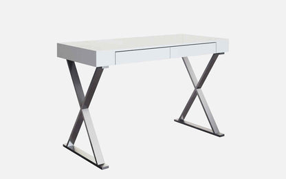 Whiteline Modern White Elm Desk Large