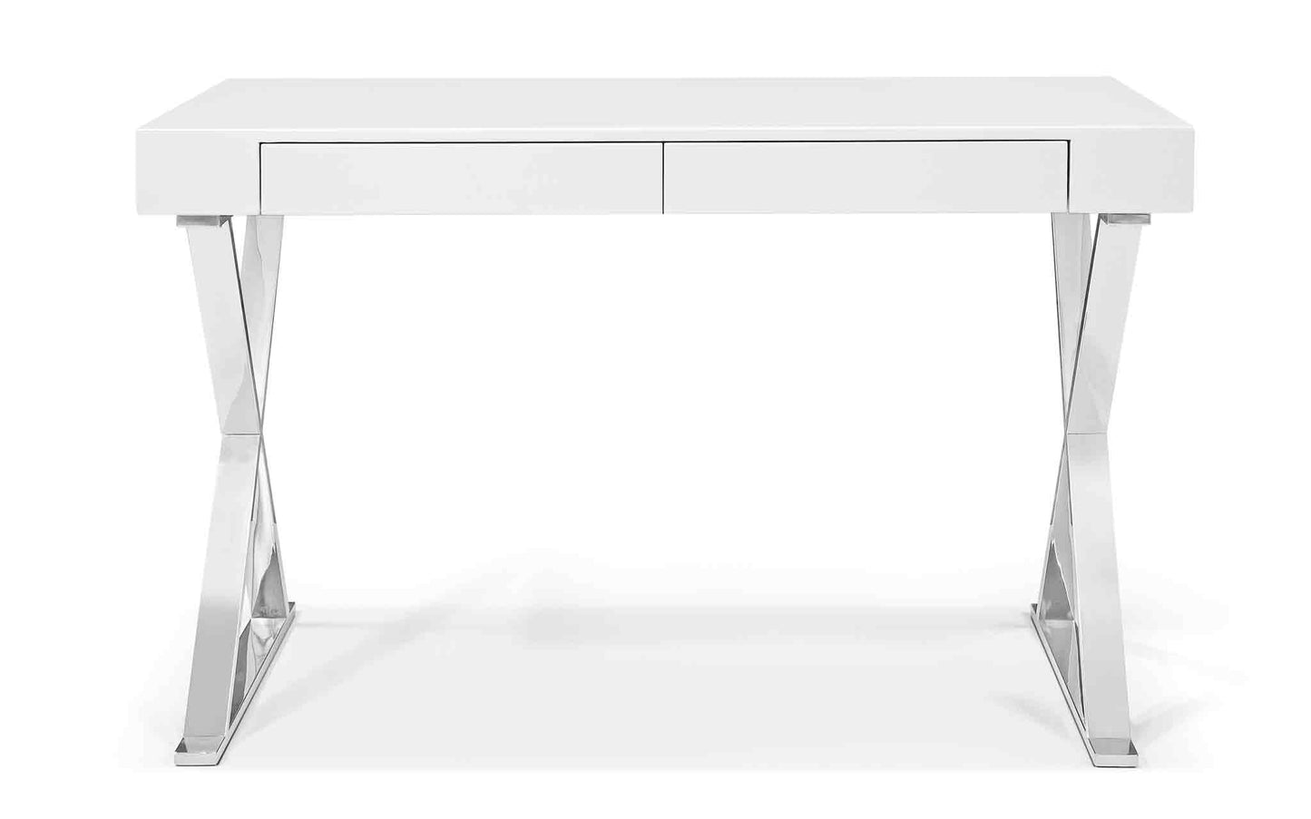 Whiteline Modern White Elm Desk Large