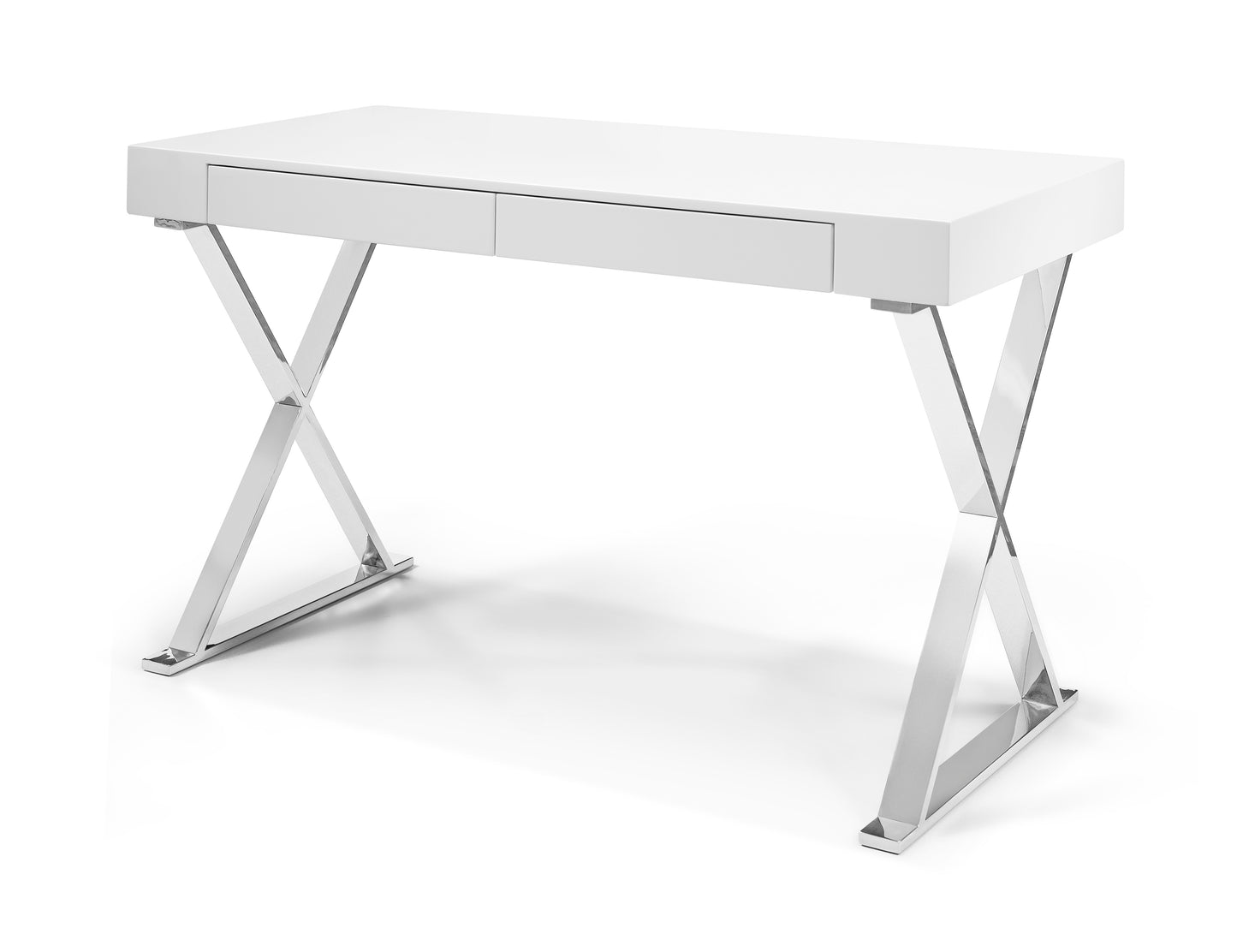 Whiteline Modern White Elm Desk Large