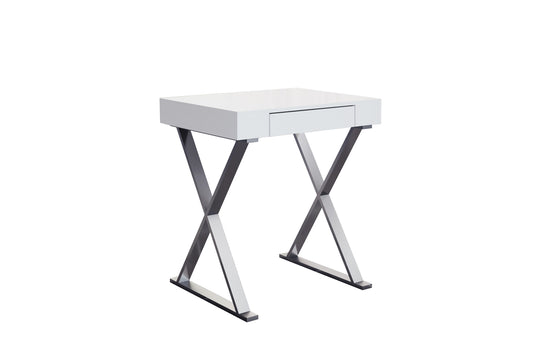 Whiteline Modern White Elm Writing Desk Small