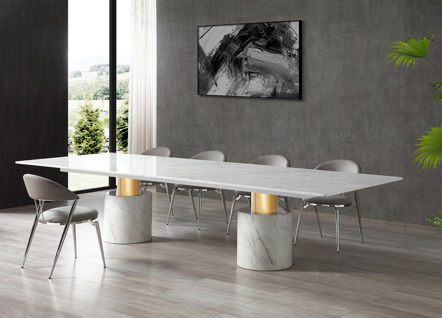 Whiteline Modern Living Geneva Conference Table White